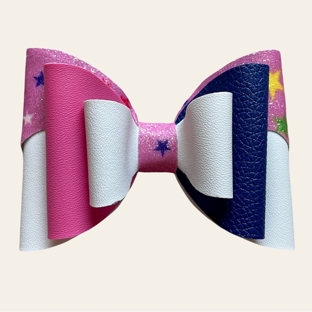 Handmade colorful star Hair Bow